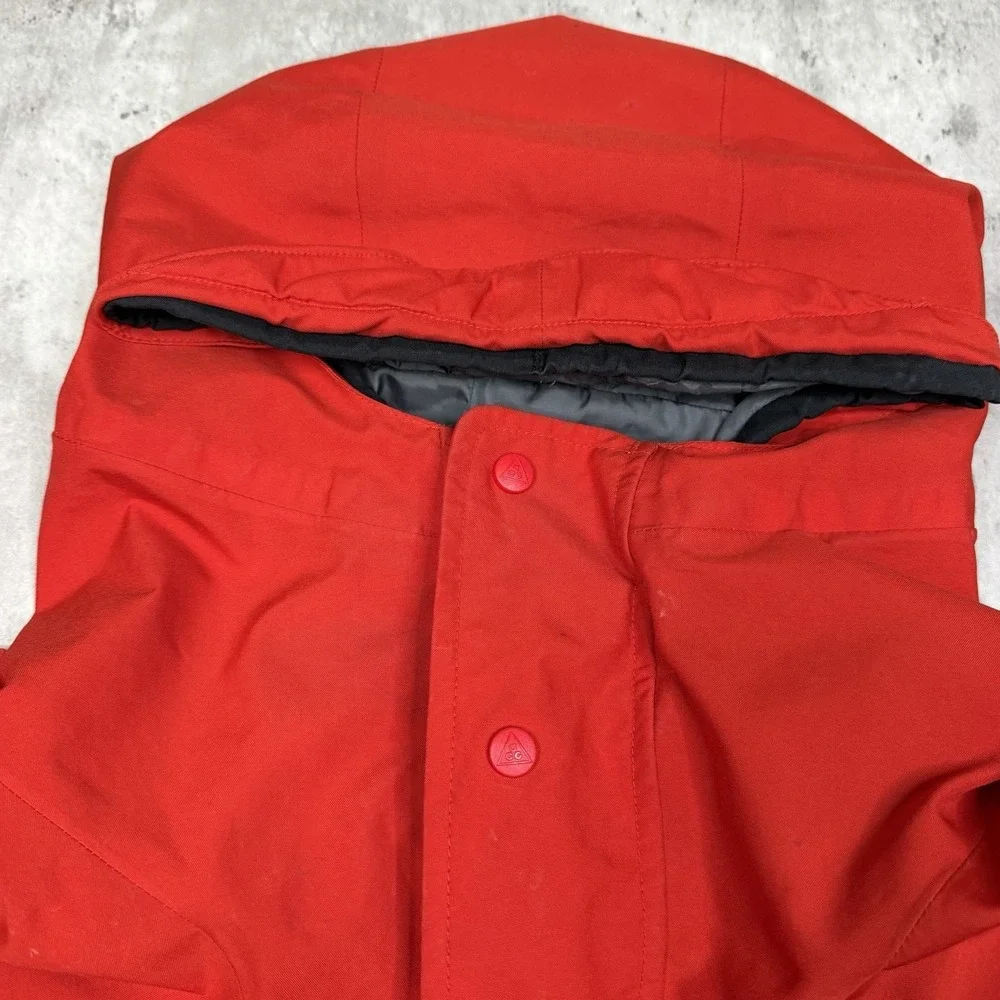 Vintage Nike ACG Storm Fit Full Zip Jacket Windbreaker Rain Gorp Red Hooded M
